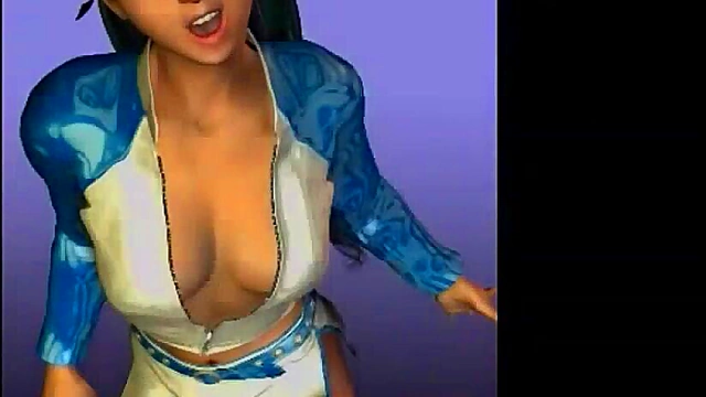 Horny Big-Titted Hentai Babe Sucks Dick Deep For Virtual Blowjob Feast