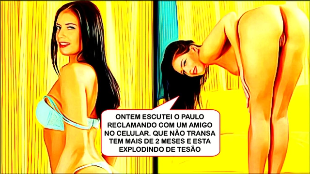 Sexy Brunette in Realistic Hentai Comic Gives Blowjob & Pussy Fucking Feast