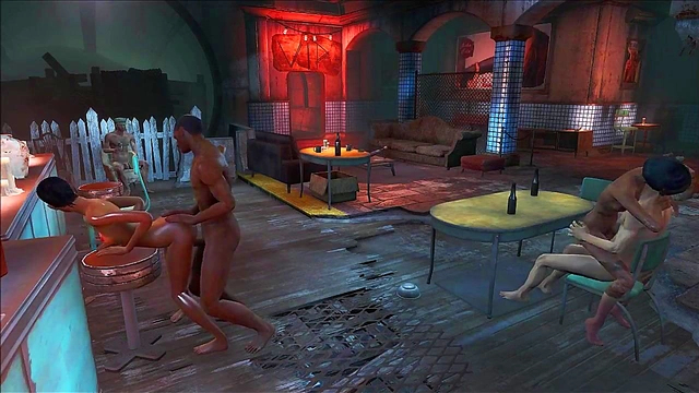 Anime Fallout 4 Threesome – Hot Fucking & Orgy Action