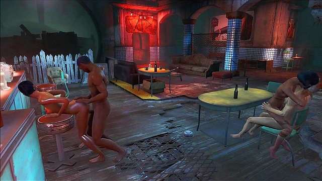 Anime Fallout 4 Threesome – Hot Fucking & Orgy Action