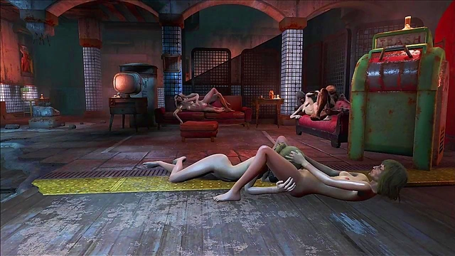 Anime Fallout 4 Threesome – Hot Fucking & Orgy Action