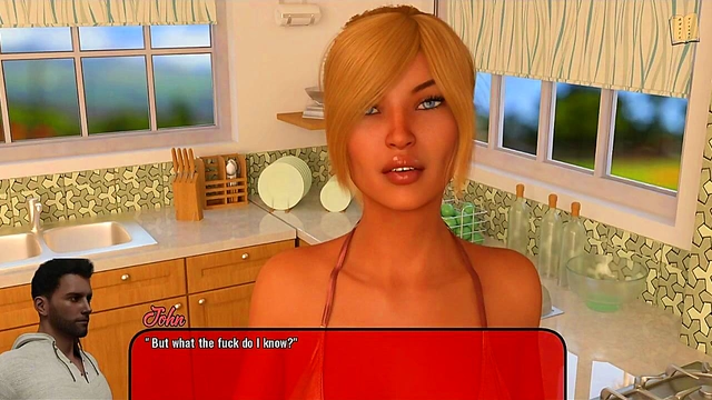 Horny Cartoon Alexandra Seduces You in Erotic Game Walkthrough