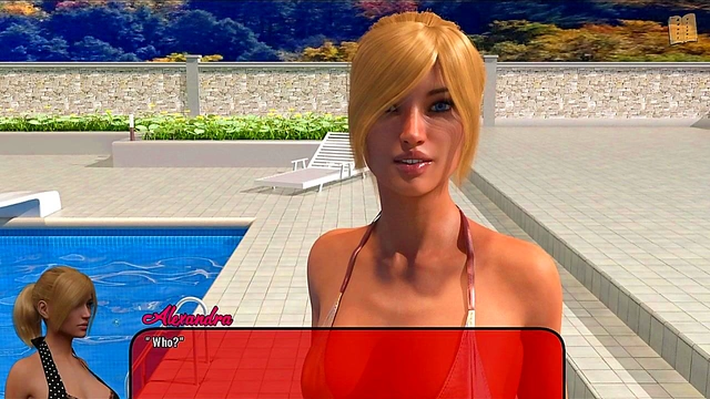 Horny Cartoon Alexandra Seduces You in Erotic Game Walkthrough