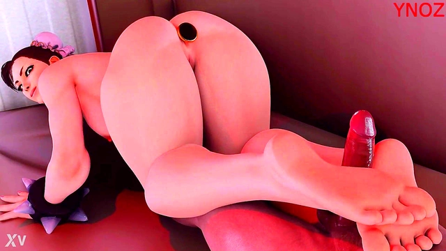 Chun-Li Gives Seductive FootJob With Her Stunning Body & Big Ass