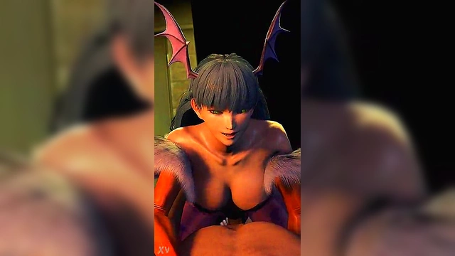 Morrigan Succubus Fucks in Alley for POV Big Boob VR Action