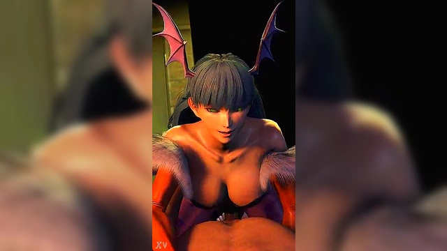 Morrigan Succubus Fucks in Alley for POV Big Boob VR Action
