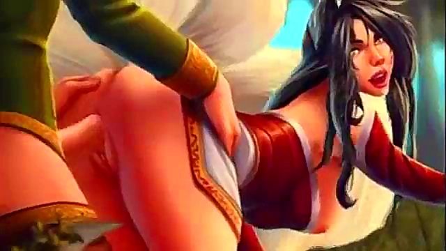 League of Legends Ahri Gets Doggy Style Creampie In Furry Hentai Action