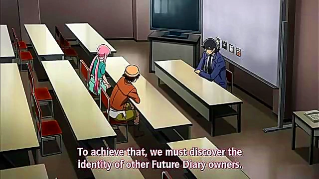 Bitchy Yuno Gasai Dominates in Future Diary Episode 3 Anime Scene