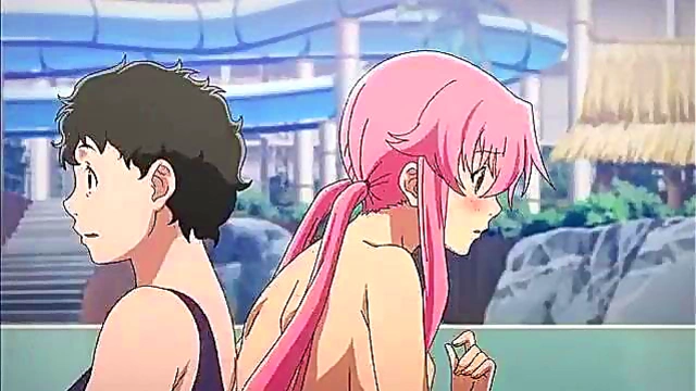 Bitchy Yuno Gasai Dominates in Future Diary Episode 3 Anime Scene