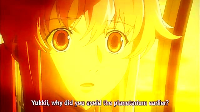 Bitchy Yuno Gasai Dominates in Future Diary Episode 3 Anime Scene