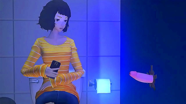 Persona 5 Anime Chick Sucks Dick & Gets Fucked for Stuck Creampie