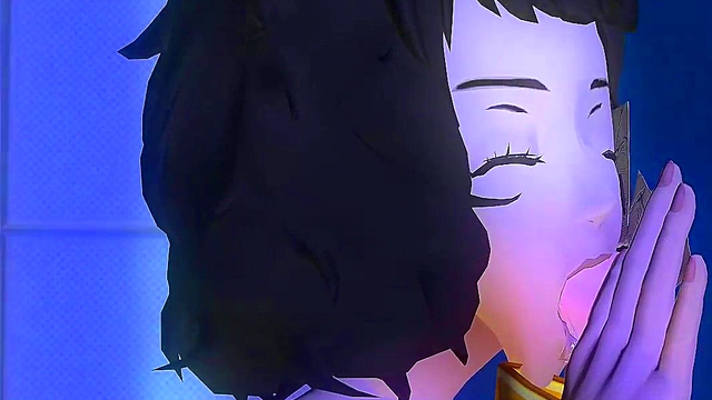 Persona 5 Anime Chick Sucks Dick & Gets Fucked for Stuck Creampie