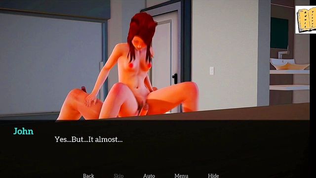 Small-Titted Cartoon Girl Explores Sexual Desires in Her New Family Home