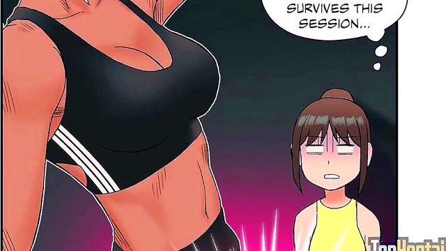 Horny Anime Girls Get Sexy With Yoga Pants CFNM Action In Sexercise