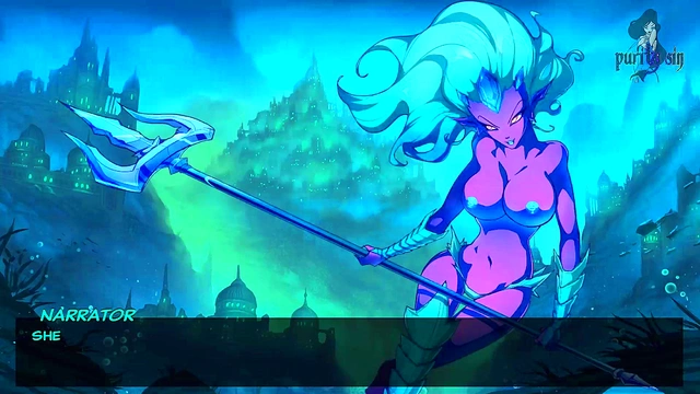 Blue-Haired Anime Girl Gets Rough Monster Sex & OrgasmicCumshot