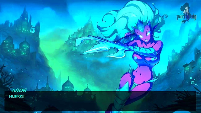 Blue-Haired Anime Girl Gets Rough Monster Sex & OrgasmicCumshot