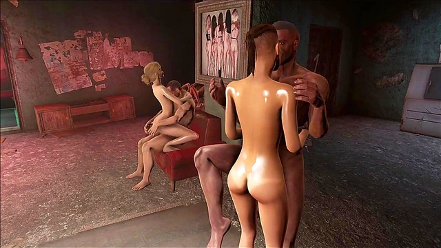 Public Anime Orgy – Fallout 4 Hostel Horny Couples Fucking Wildly