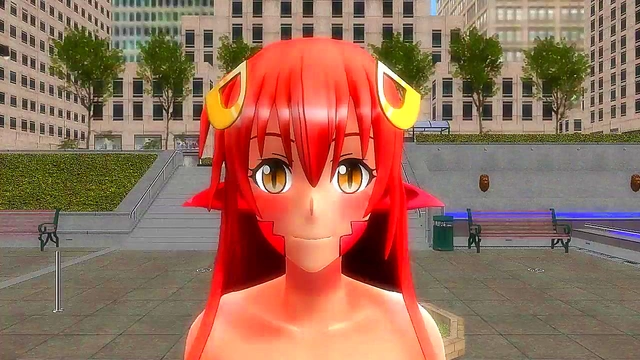 Shy SnakeGirl Miia Shows Off Busty Body & Spreads Pussy For Public Orgasm