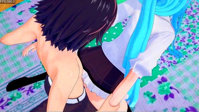 3D Anime Babe Experiences Ultimate Pleasure in Foggy Japanese Street Scene