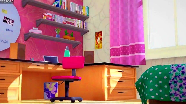 3D Anime Babe Experiences Ultimate Pleasure in Foggy Japanese Street Scene