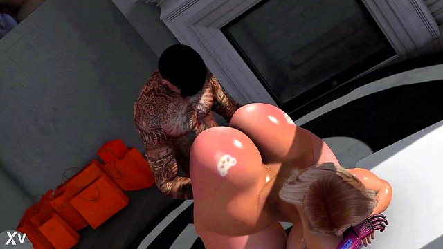 Big-Ass Interracial Hentai Slut Rides BBC for White Chocolate Ejaculation