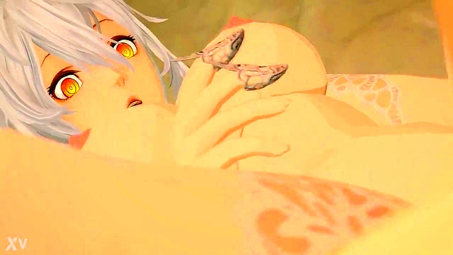 Hentai Coed Cosplay missionary fuck in Code Vein inspired Nier Automata scene