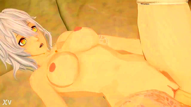 Hentai Coed Cosplay missionary fuck in Code Vein inspired Nier Automata scene