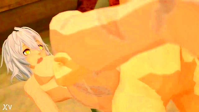 Hentai Coed Cosplay missionary fuck in Code Vein inspired Nier Automata scene