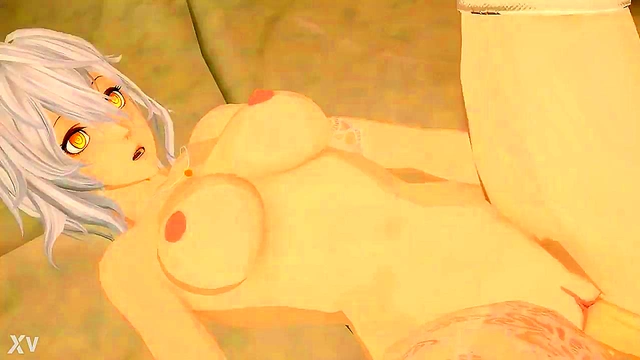 Hentai Coed Cosplay missionary fuck in Code Vein inspired Nier Automata scene