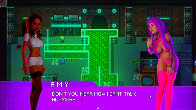 Neon Oasis – Cartoon Couple Gets Naked & Dances at the Club for Hot Action