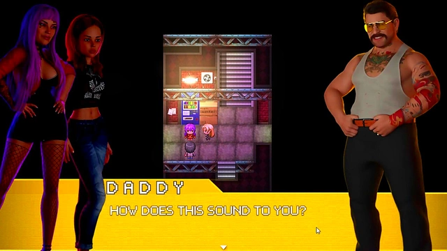 Neon Oasis – Cartoon Couple Gets Naked & Dances at the Club for Hot Action