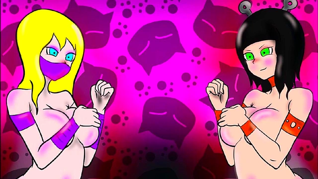 Blonde vs Brunette Catfight Wrestling for Extreme Hentai Pleasure