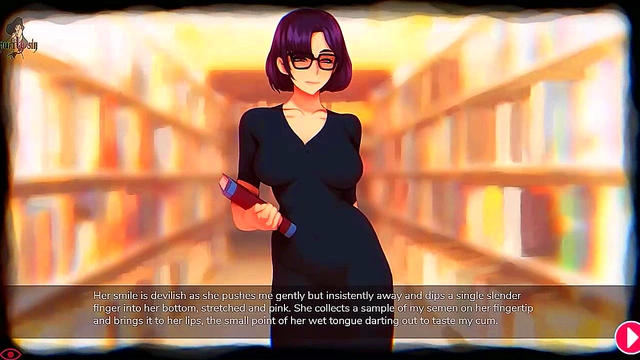 Succubus Librarian Fucks With Toys & Glasses For Hot Anime Anal Action