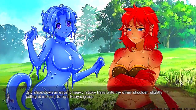 Redhead Mummy Doll Gives Intense Blowjob To Slime Monster In Quest Failed Anime