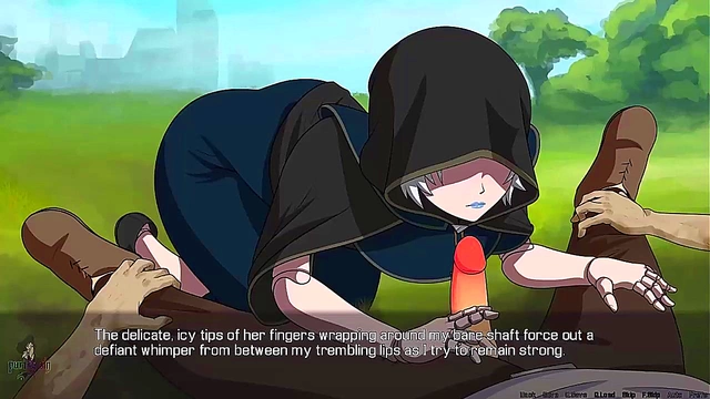 Redhead Mummy Doll Gives Intense Blowjob To Slime Monster In Quest Failed Anime