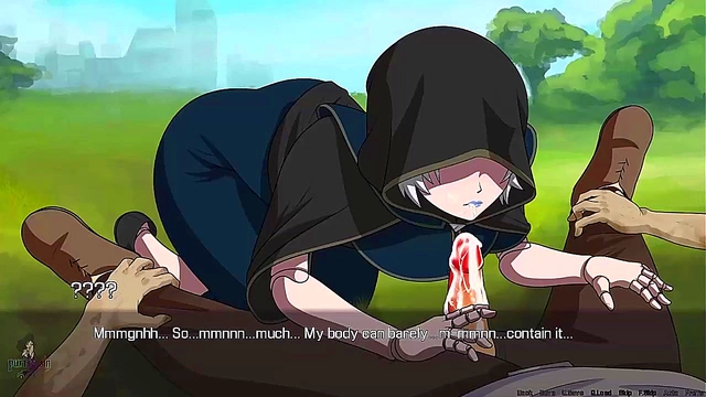 Redhead Mummy Doll Gives Intense Blowjob To Slime Monster In Quest Failed Anime