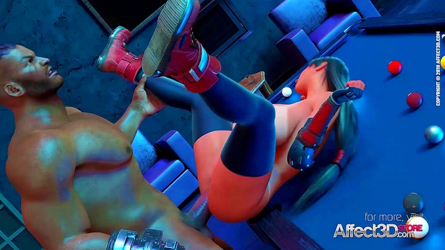 Huge-Titted Bartender Blasted By Black Dick In 3D Anime Fantasy