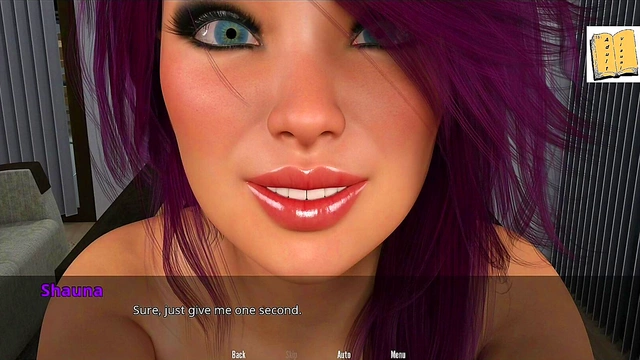 Purple-HairedTeen Shows Off Her Big Tits And Ass In Erotic 3D Hentai Scene