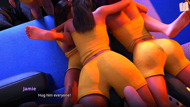 Everyone's Happy To See John Return In This Erotic Hentai Adventure With Big-Titted Teens And MILFs