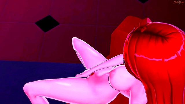 Jessica Rabbit Fingers Her Pussy for Hot Orgasm in Hotel Room Cartoony Hentai Masturbation