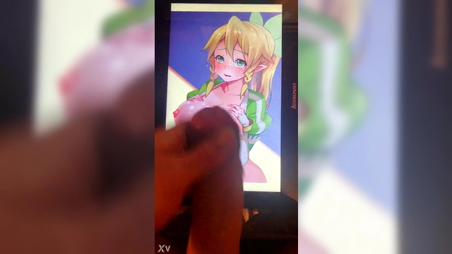 Hentai Anime Leafa Gives Intense Cum Tribute Performance