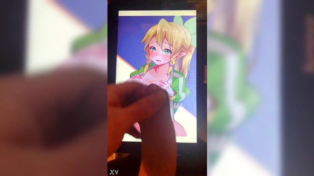 Hentai Anime Leafa Gives Intense Cum Tribute Performance