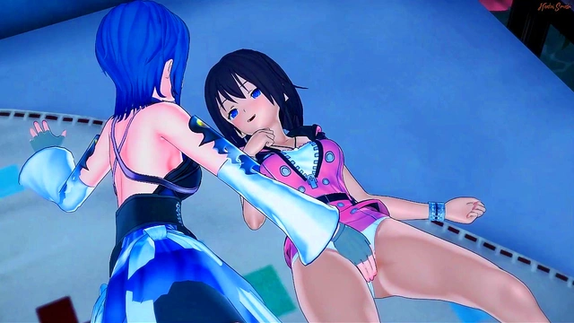 Aqua & Kiari Take Turns Licking Pussy in Steamy Kingdom Hearts Hentai Scene