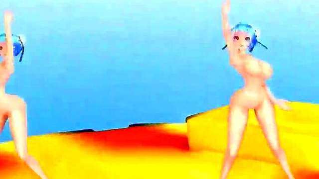 Hentai Idol Enjoys Sensual MMD Fantasy Solo Session