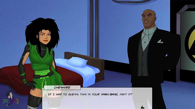 Cheshire Submits to Her Masters in DC Comics Hentai Slave Fantasy