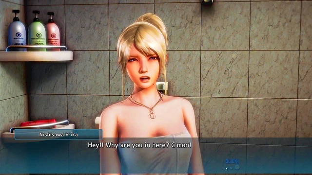 Blonde Honey Select Babe Gets Fucked in Shower With Bathrobe On