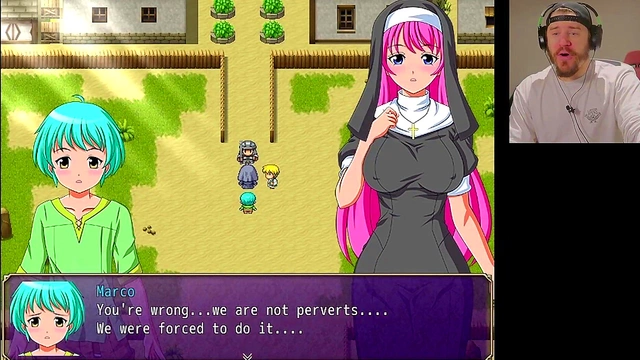 Nun Reveals Her Boobs for Cash in The Promised Rosary Hentai Game