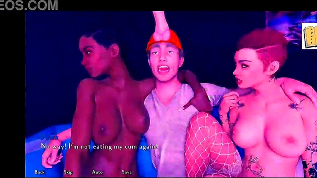 Brunette With Big Tits And Ass Dominates In 3D Hentai Erotic Story Game