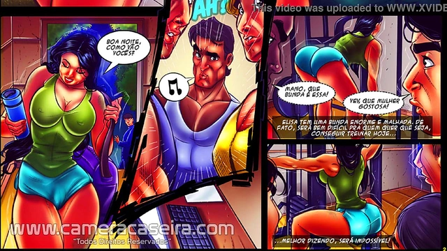 Elisa Sanches Seduces Her Personal Trainer At The Gym In Sexy Cartoon Porno