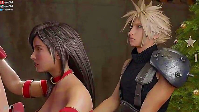 Tifa & Cloud's Xmas Hentai Adventure – Hardcore Sex & Doggy Style Fun